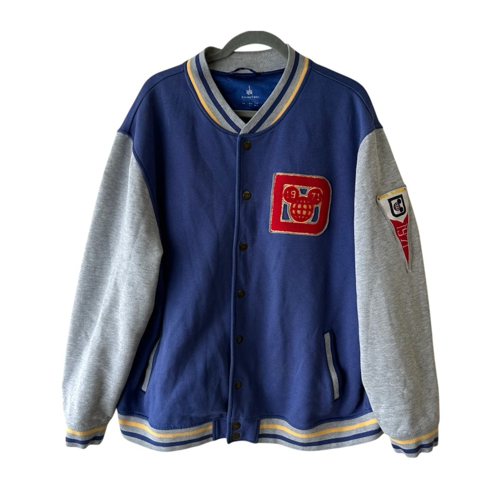 Walt Disney World Mens 1971 Varsity Letterman Jacket XXL blue red yellow vintage
